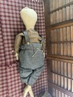 PRIMITIVE PRAIRIE DOLL Wearing Overalls With PENCIL DRAWN FACE | eBay | eBay US