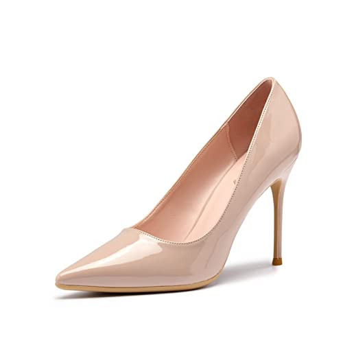 Elisabet Tang High Heels, Womens Pointed Toe Slip on Stilettos Party Wedding Pumps Basic Shoes | Amazon (US)