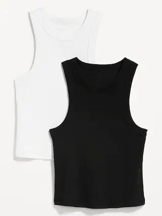 Rib-Knit Cropped Tank Top 2-Pack for Women | Old Navy (US)