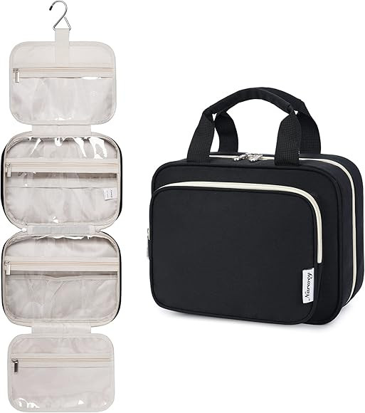 Narwey Hanging Toiletry Bag for Women Travel Makeup Bag Organizer Toiletries Bag for Travel Size ... | Amazon (US)