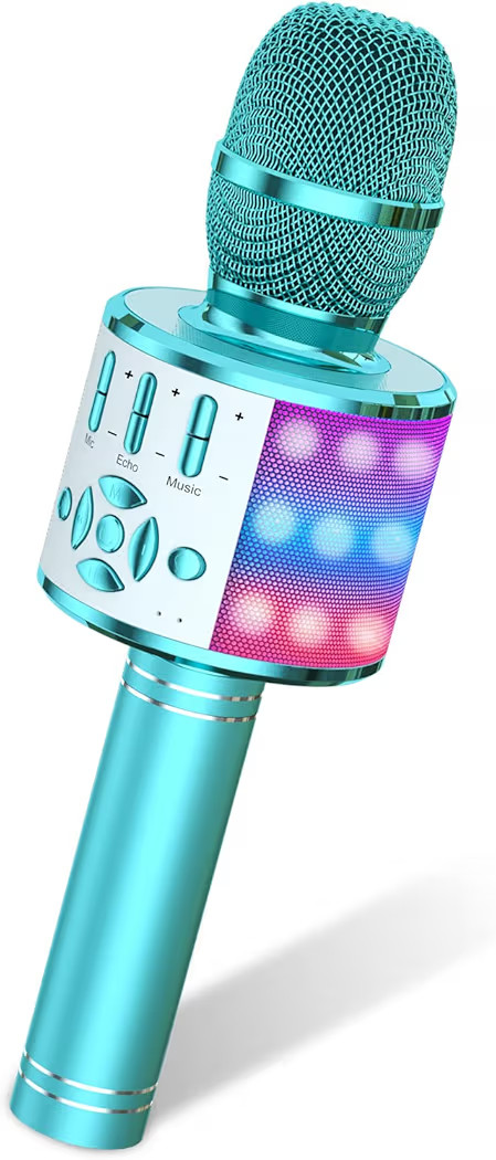 Amazmic Kids Karaoke Microphone Machine Toys for Girls Bluetooth Microphone with LED Light, Birth... | Amazon (US)