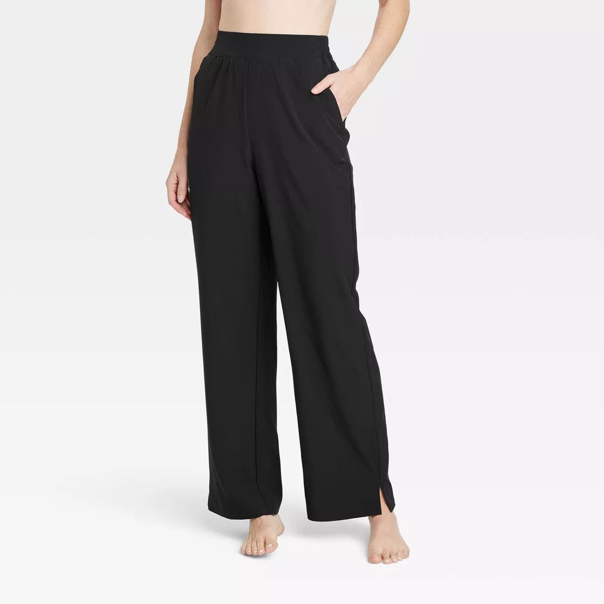 Women's Woven High-Rise Straight Leg Pants - All In Motion™ | Target