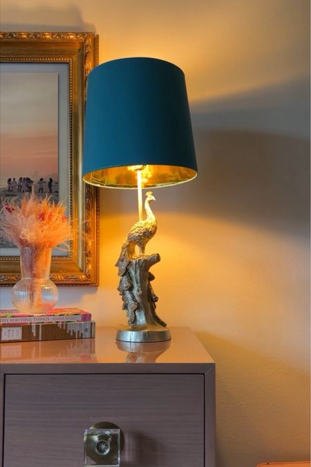 A similar peacock lamp to mine just popped up online! 

#LTKhome