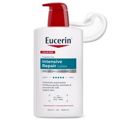 Eucerin Intensive Repair Body Lotion - 33.8 fl oz: Whole Body, Pump Bottle, Contains Alpha Hydroxy, Unscented | Target