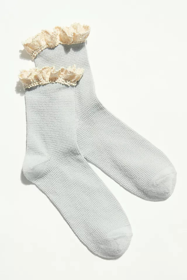 Beloved Waffle Knit Ankle Socks | Free People (Global - UK&FR Excluded)