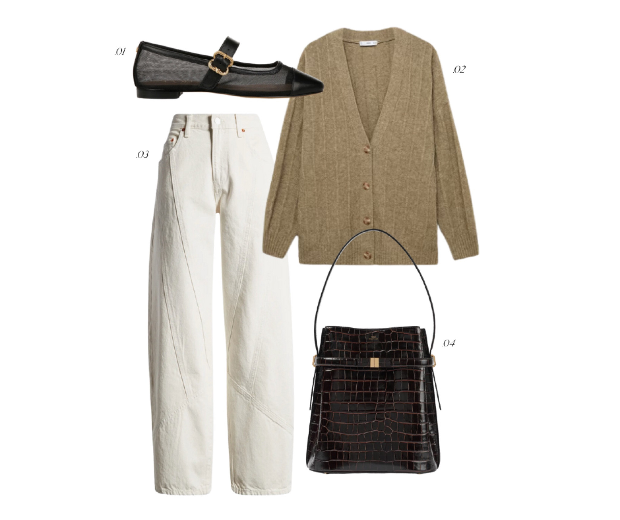 Mango Cardigan // Mary Jane Flats // Redone Denim // Croc Tote Bag // Fall Fashion

#LTKSeasonal #LTKStyleTip