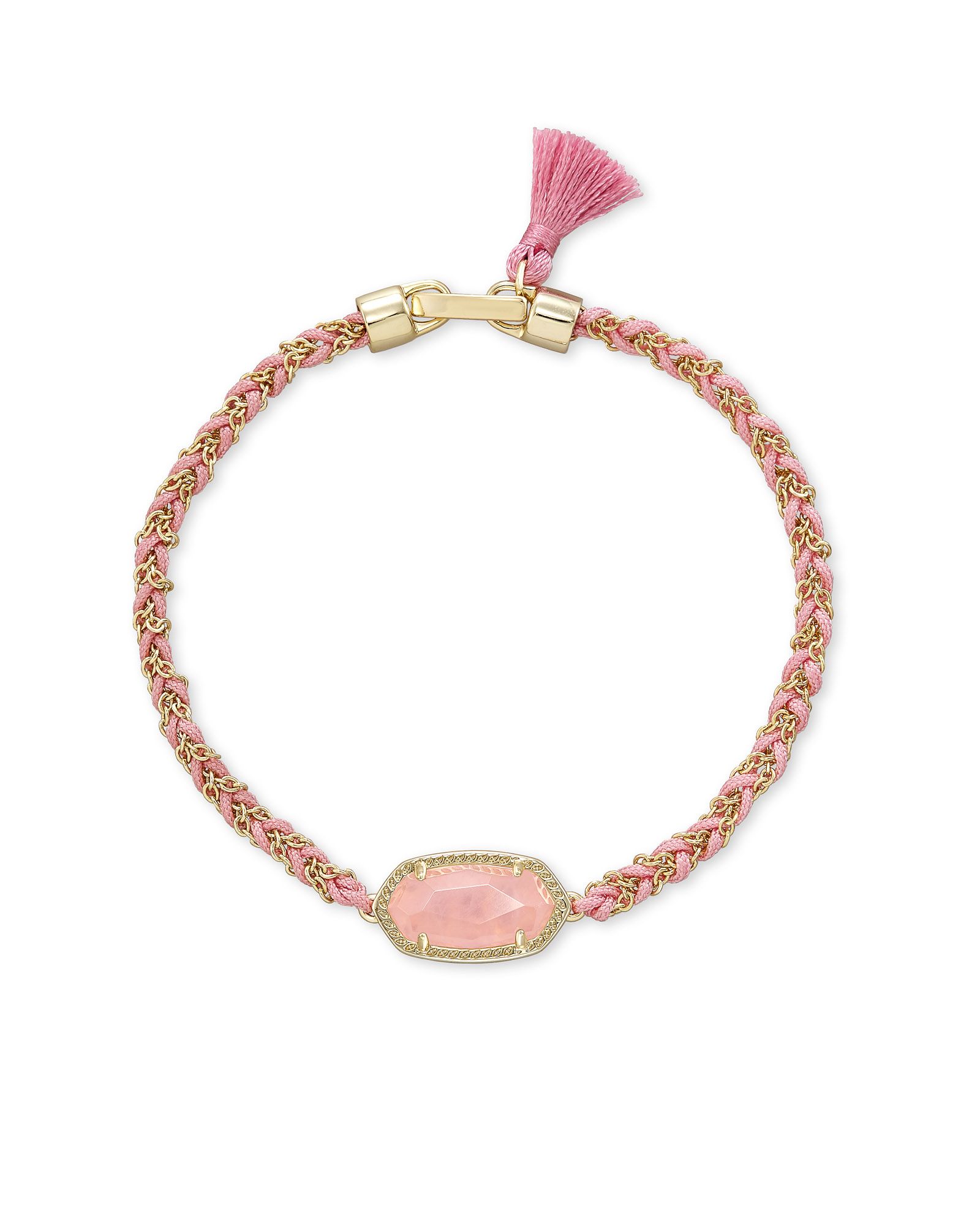 Elaina Gold Friendship Bracelet in Rose Quartz | Kendra Scott | Kendra Scott
