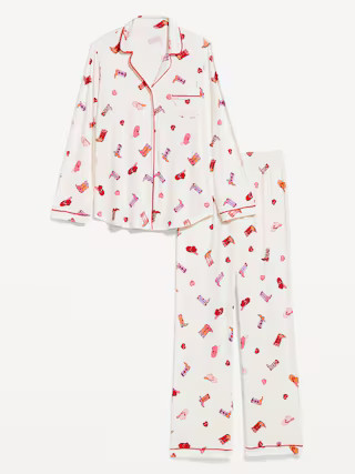 Knit Jersey Pajama Pant Set | Old Navy (US)