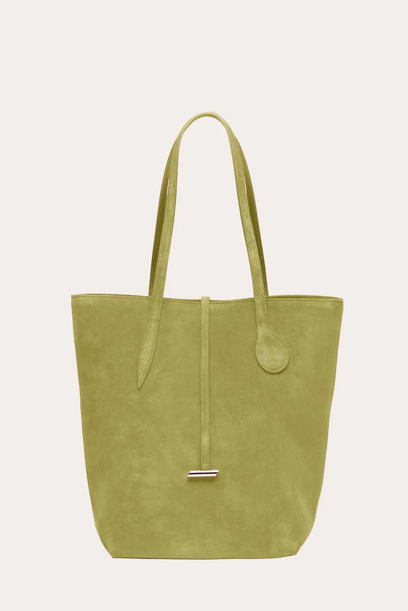 Tall Sprout Tote Army Suede | LITTLE LIFFNER