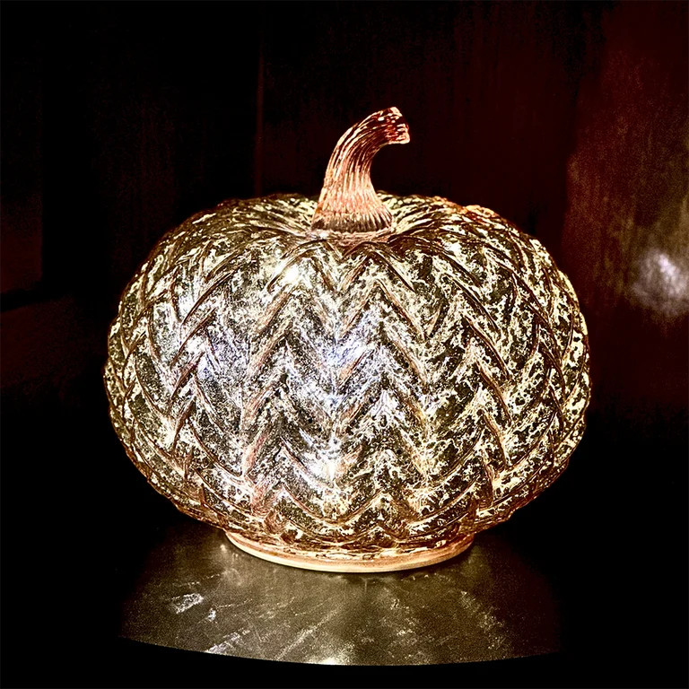 Glass Pumpkin Light with Timer, Led Pumpkin Lamp, Ideal for Halloween Fall Decoration, Thanksgivi... | Walmart (US)
