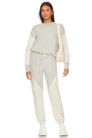 NSF Cj Reverse Sleeve Crewneck Sweatshirt in Heather Grey from Revolve.com | Revolve Clothing (Global)