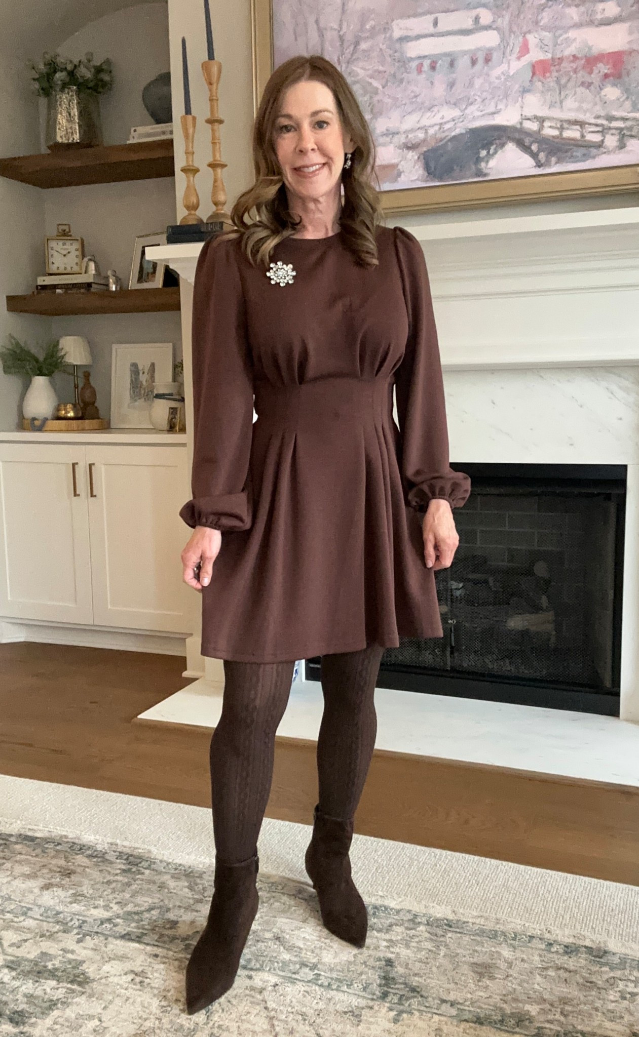 brown dress leggings charmedclothing on LTK Color:black short sleeve dress+apron+hairband+petticoat silhouette_Sheath/Column but it also looks Short Wedding Dresses for