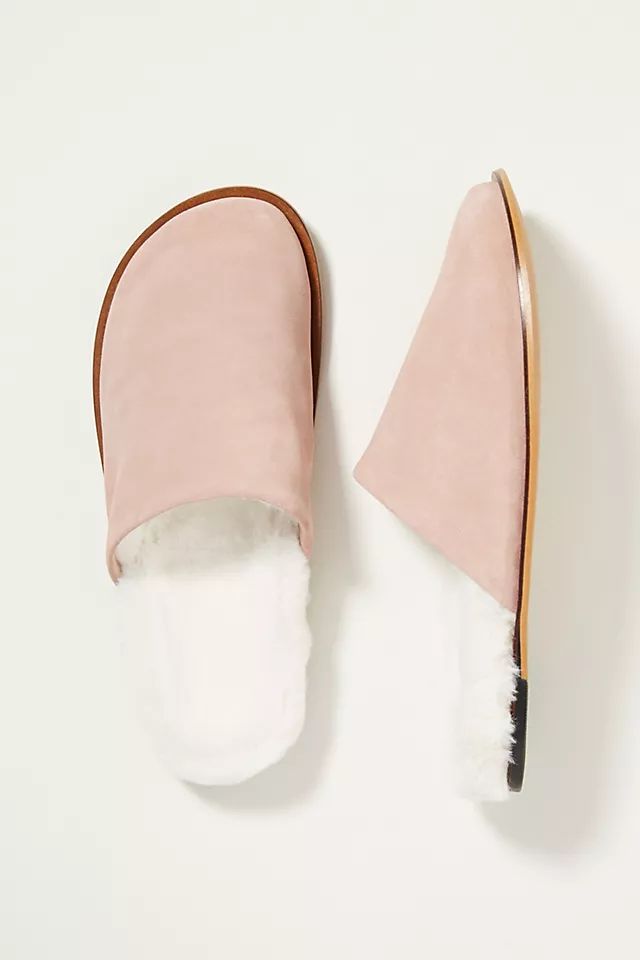 Faux Fur-Lined Slippers | Anthropologie (US)