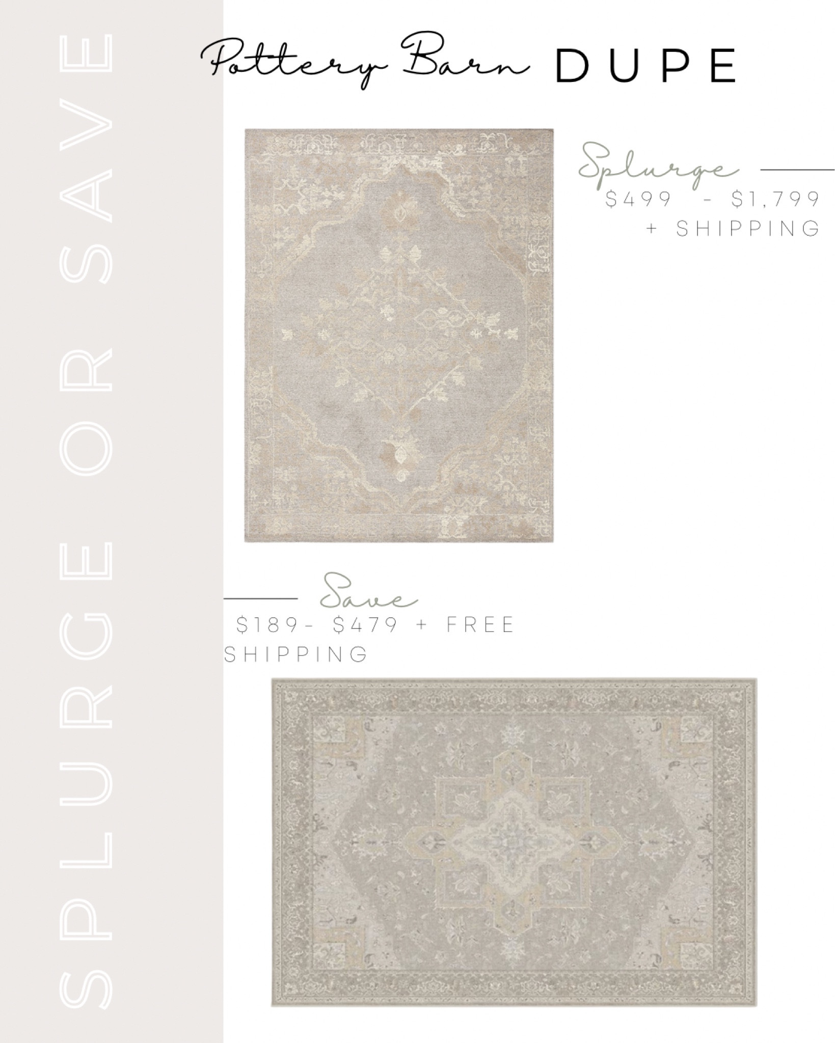 Pottery Barn Dupe | Pottery Barn.  Kenley Tufted Wool Rug Dupe | Wool Rug | Gray Wool Rug | Grey Wool Rug | Vintage Inspired Wool Rug | Vintage Looking Wool Rug | Patterned Wool Rug | Splurge or Save | Pottery Barn Rug | Pottery Barn Rug Dupe | Pottery Barn Inspired | Ruggable Rug 
| Ruggable Maral Heriz Rug

#LTKhome #LTKstyletip
