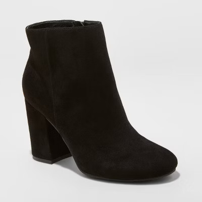 Women's Belinda Microsuede Heeled Bootie - A New Day™ | Target