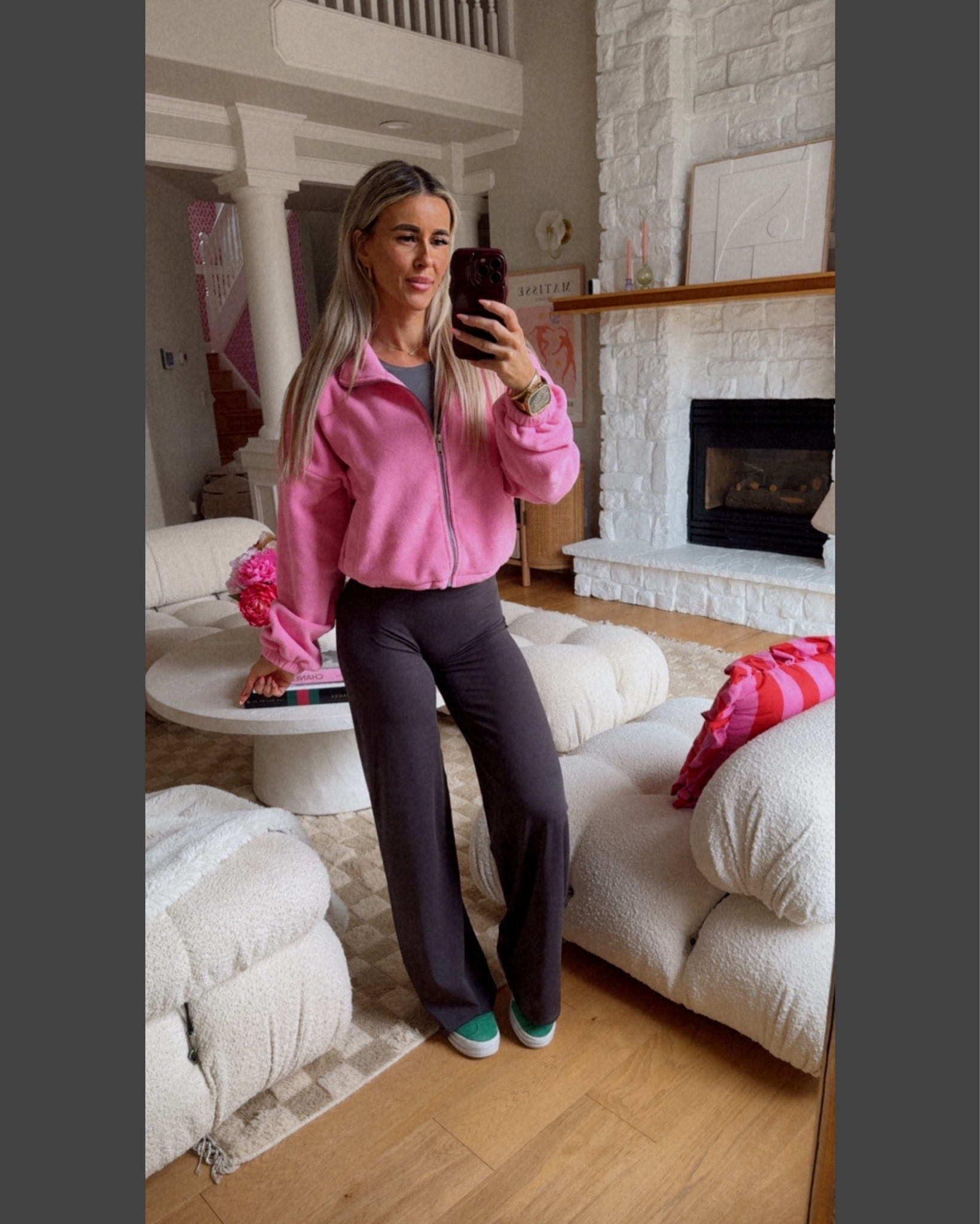 Amazon jacket sz small, pants buttery soft sz small and top like skims size XS. 

#LTKootd #LTKfitnessgoals #LTKActive