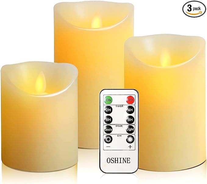 OSHINE flameless Candles, flameless Candlestick, flameless Battery Candles, Battery Remote Contro... | Amazon (US)