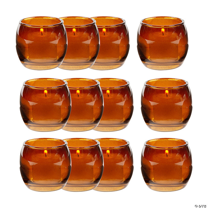 Bulk Amber Candle Holders - 12 Pc. | Oriental Trading Company