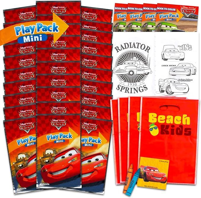 Disney Cars Mini Party Favors Set for Kids - Bundle with 24 Mini Cars Grab n Go Play Packs with C... | Amazon (US)