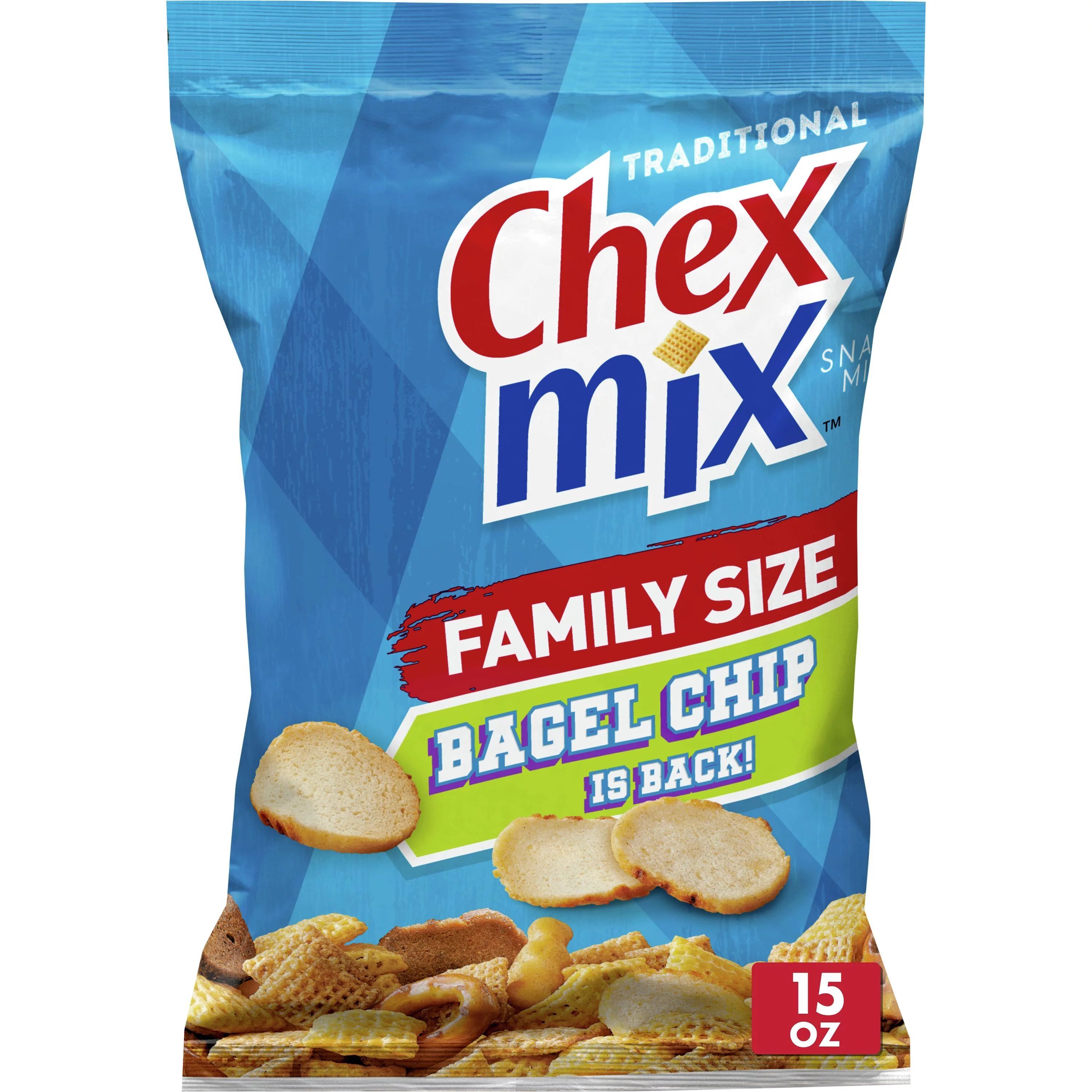 Chex Mix Snack Mix, Traditional, Savory Snack Bag, Family Size, 15 oz | Walmart (US)