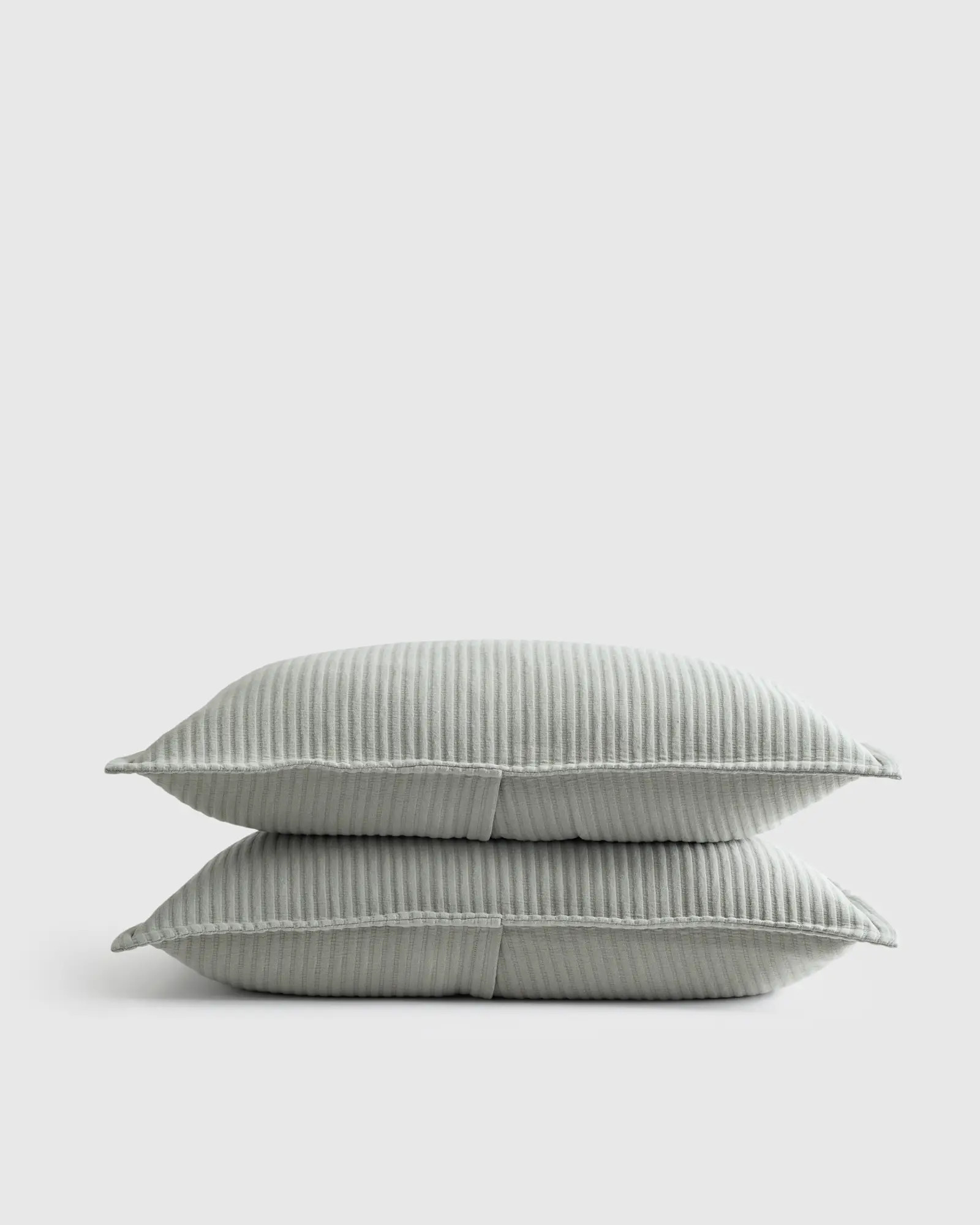 Organic Cotton Matelasse Sham Set in Dried Sage | Quince