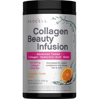 NeoCell Beauty Infusion Collagen Powder | Collagen Type 1 and 3 | Hyaluronic Acid and Biotin | 11.64 Ounces | Tangerine Twist Flavor | Target
