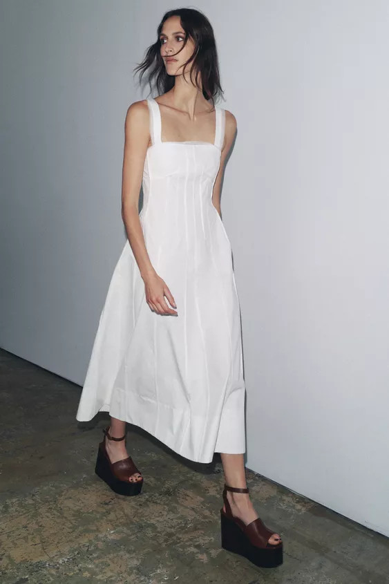 ZW COLLECTION TRIM MAXI DRESS | Zara US