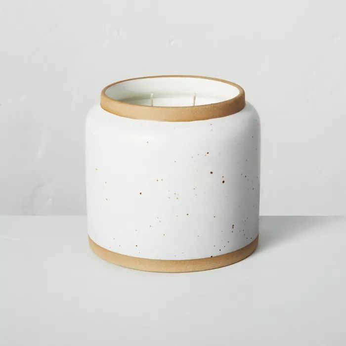 Birch & Amber Speckled Ceramic Seasonal Candle - Hearth & Hand™ with Magnolia | Target