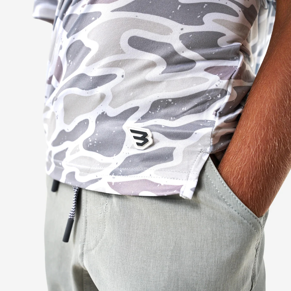 Youth Go To Tee - White Camo | BURLEBO