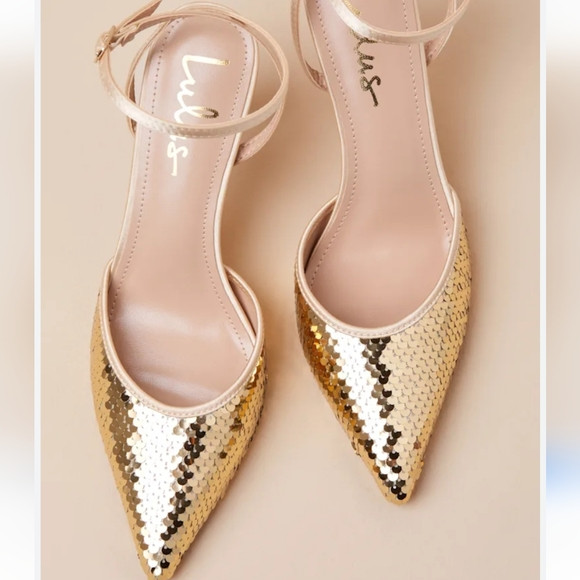 Lulu's Gold Sequin Women's Shoes Size 8 | Poshmark
