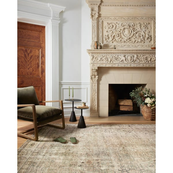Margot feat. CloudPile (TM) MAT-01 Antique/Sage Printed Area Rug | Rugs Direct