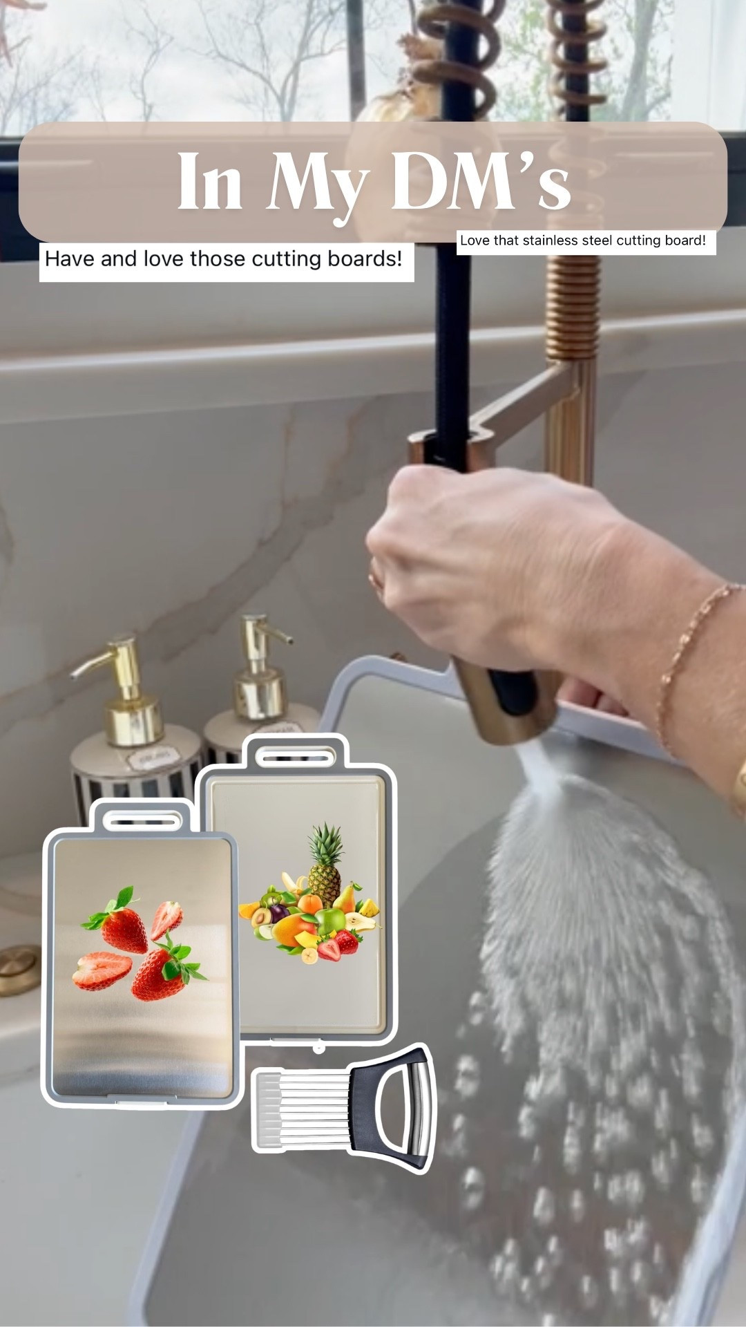 These cutting boards are stainless steel so easy to wash (dishwasher safe too!!) and you can rest easy knowing bacteria and microplastics aren’t sneaking into your food! 

#LTKmomlife #LTKdayinmylife #LTKHome