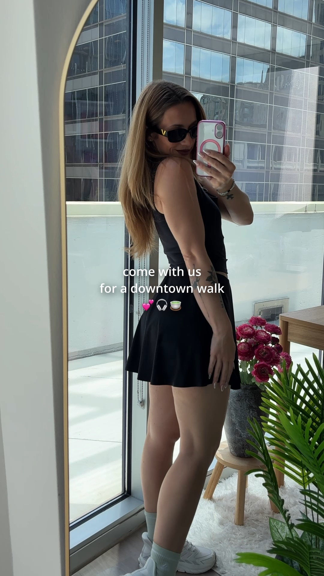 Matcha walk with Wes = therapy 🍵🖤

Obsessed with this set from @G4Free — it’s so comfy and the skirt has built-in shorts (!!) so I can chase Wes, sip my drink, and strut all at once 💁🏼‍♀️✨

#ootd #G4FreeFit #comfycute #matchawalks #walkwithme #downtowndallas #hotgirlwalk #couplegoals

#LTKStyleTip #LTKActive #LTKSummerEdit