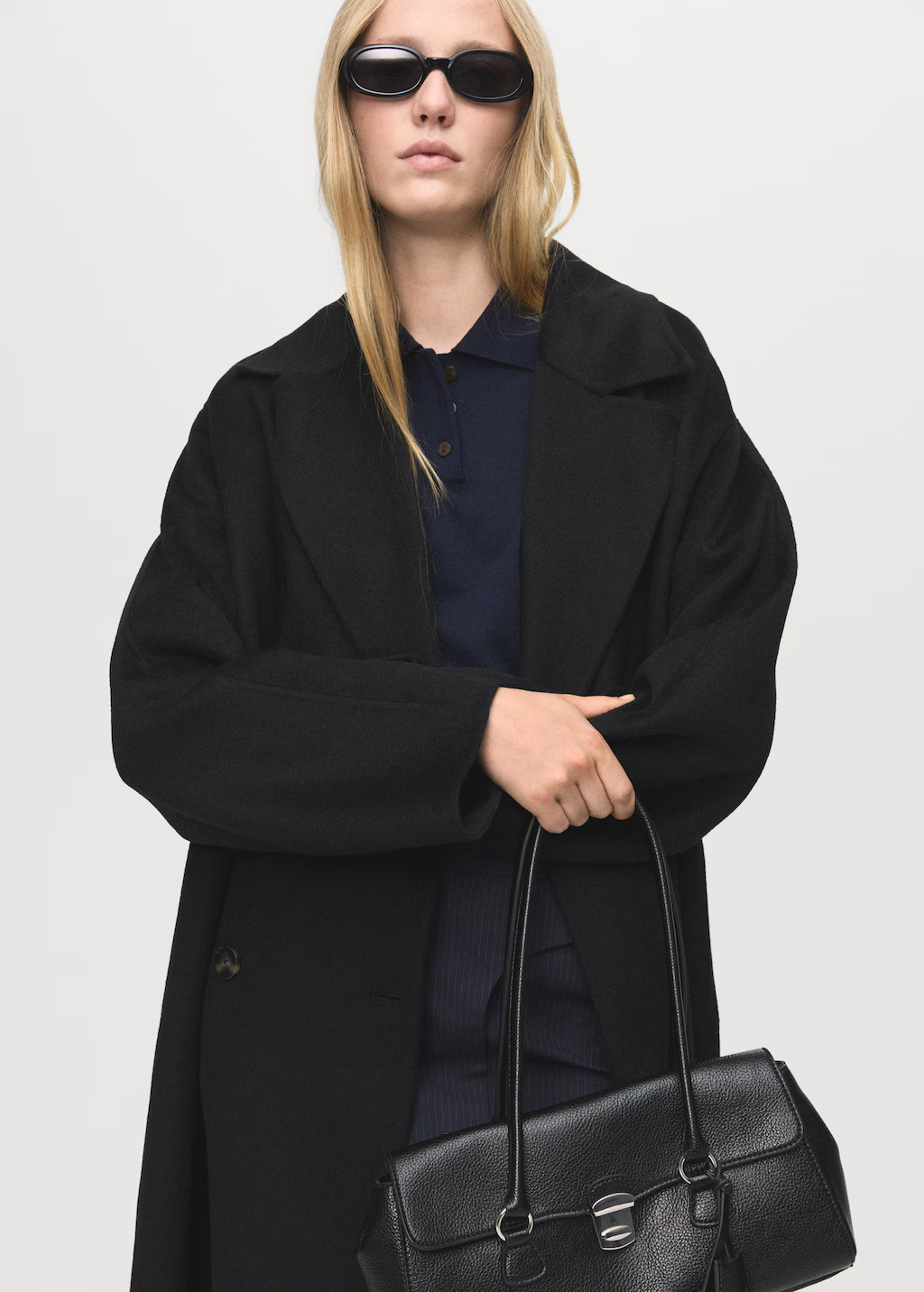 Handmade oversized wool coat - Women | MANGO United Kingdom | MANGO (UK)