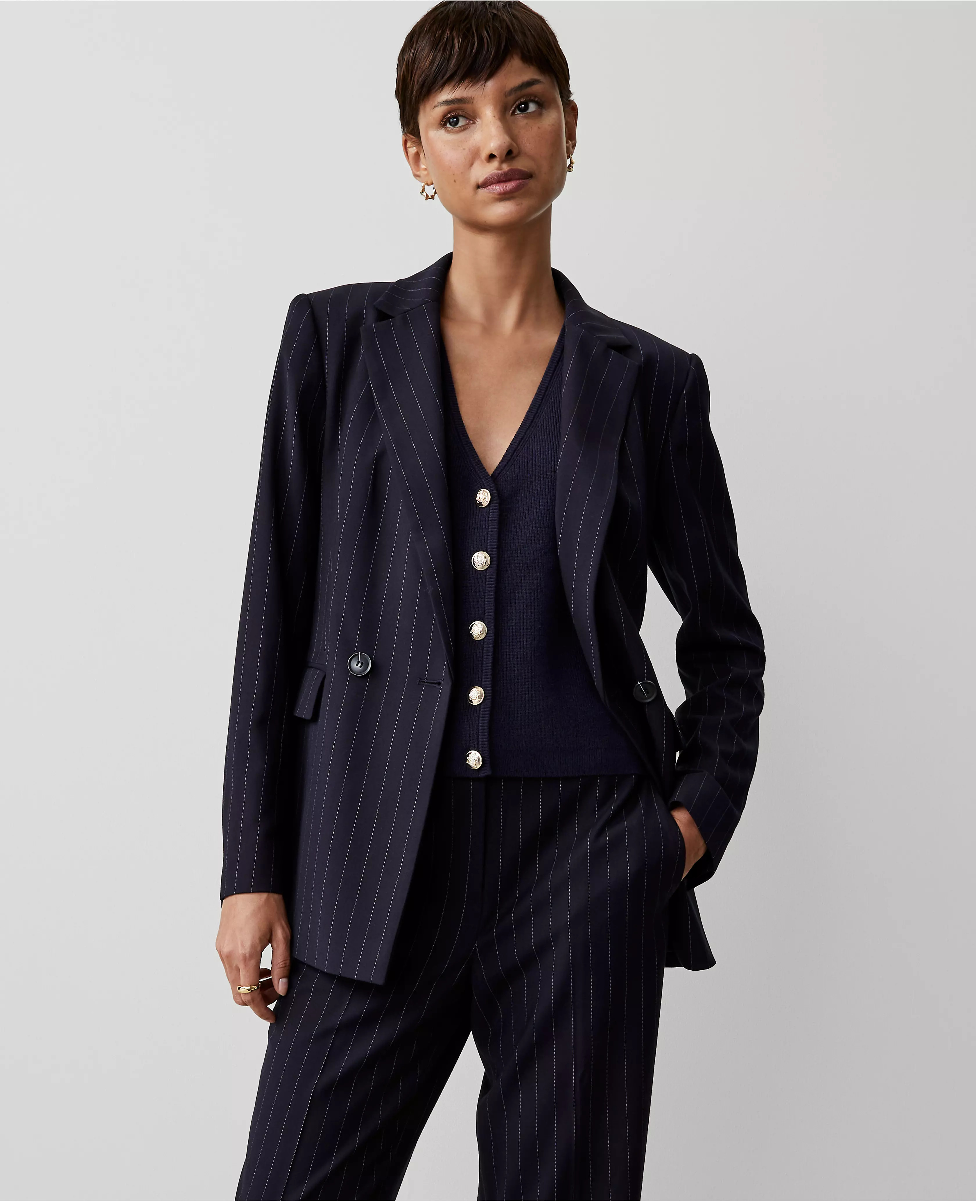 The Crosby Blazer in Pinstripe | Ann Taylor (US)