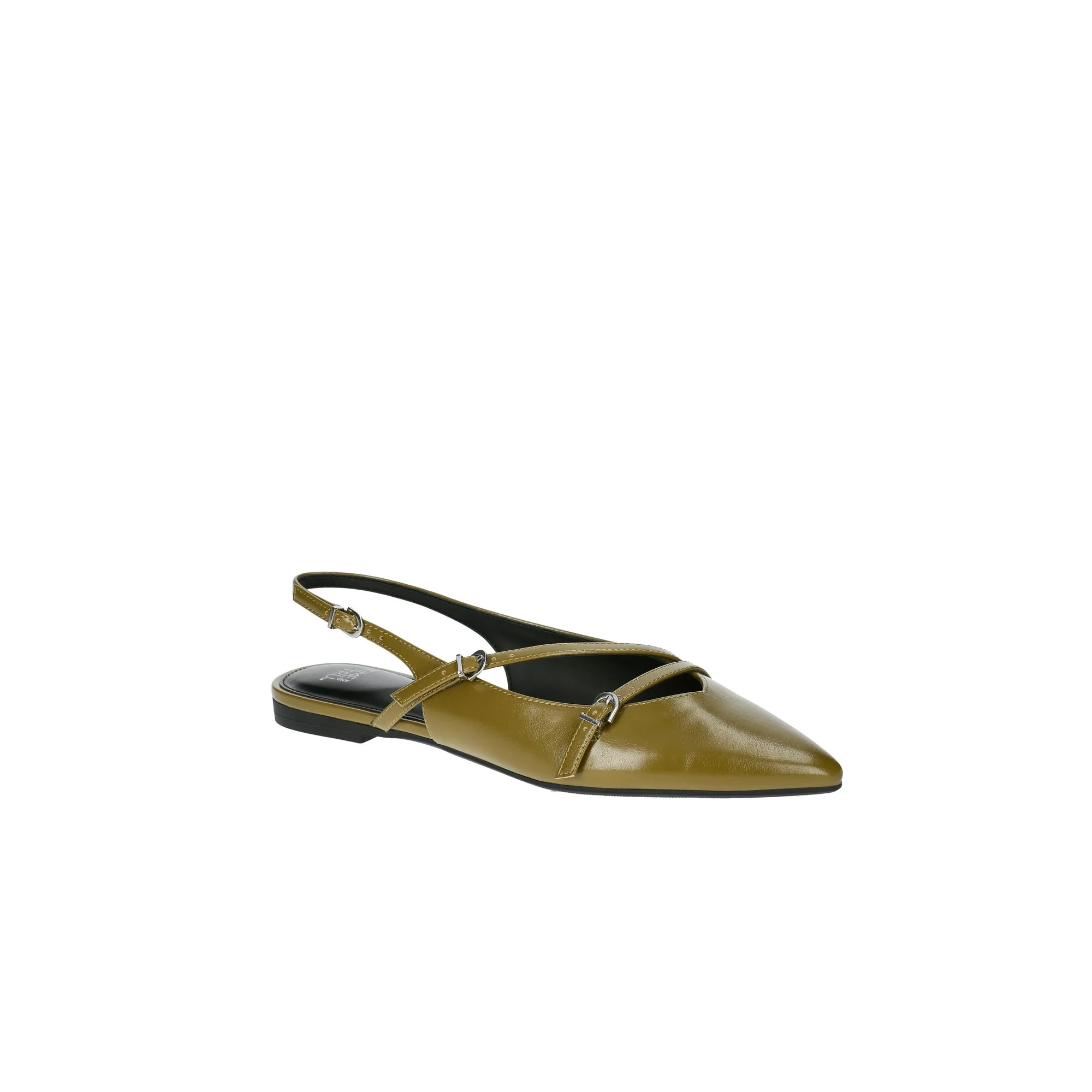 Time and Tru Women's Strappy Sling Back Flats | Walmart (US)