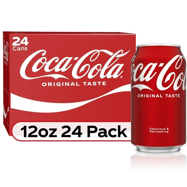 Coca-Cola Soda Pop, 12 fl oz, 24 Pack Cans | Walmart (US)