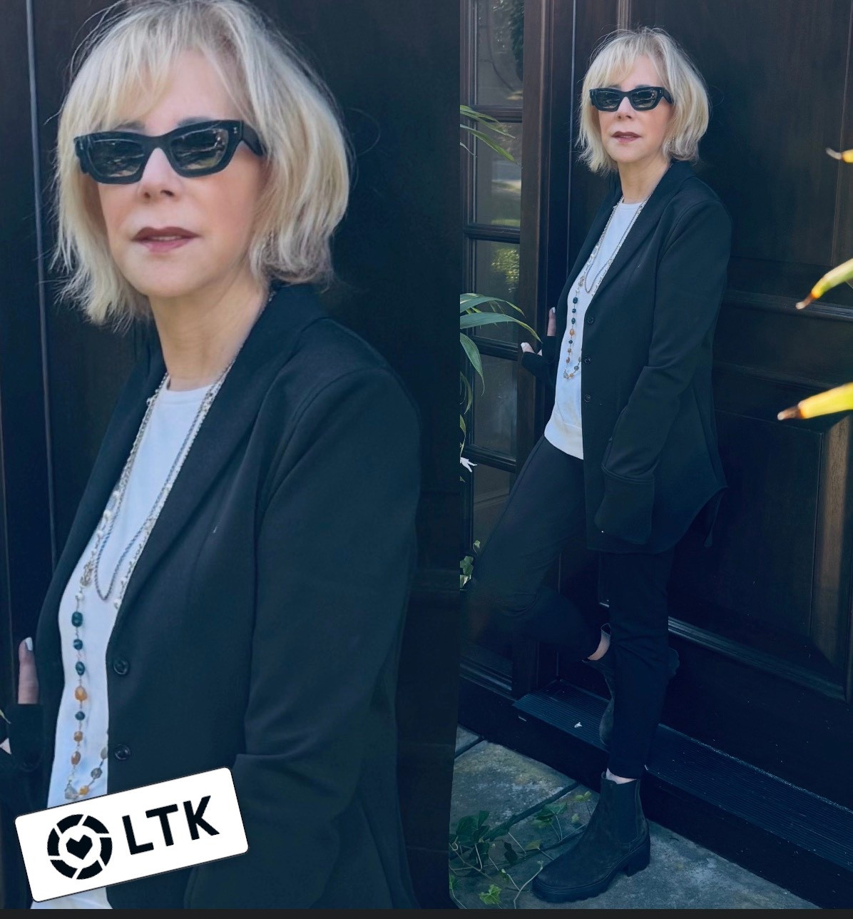 I seamlessly blend my statement pieces like sunglasses, lipstick, and suede boots for fall, creating an effortlessly chic look. My blazer (Wang) and pants (The Row) are investments that stand the test of time, proving that statement purchases can be kept in your closet, Join me in shopping my styles and your own unique style. 

#LTKOver40 #LTKStyleTip #LTKSeasonal