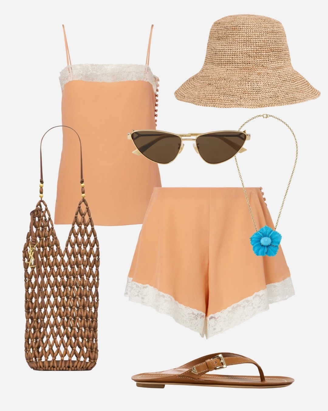 OUTFIT IDEA 2: SUMMER VACATION. Bag is YSL and sandals are Prada but linked similar. 

 