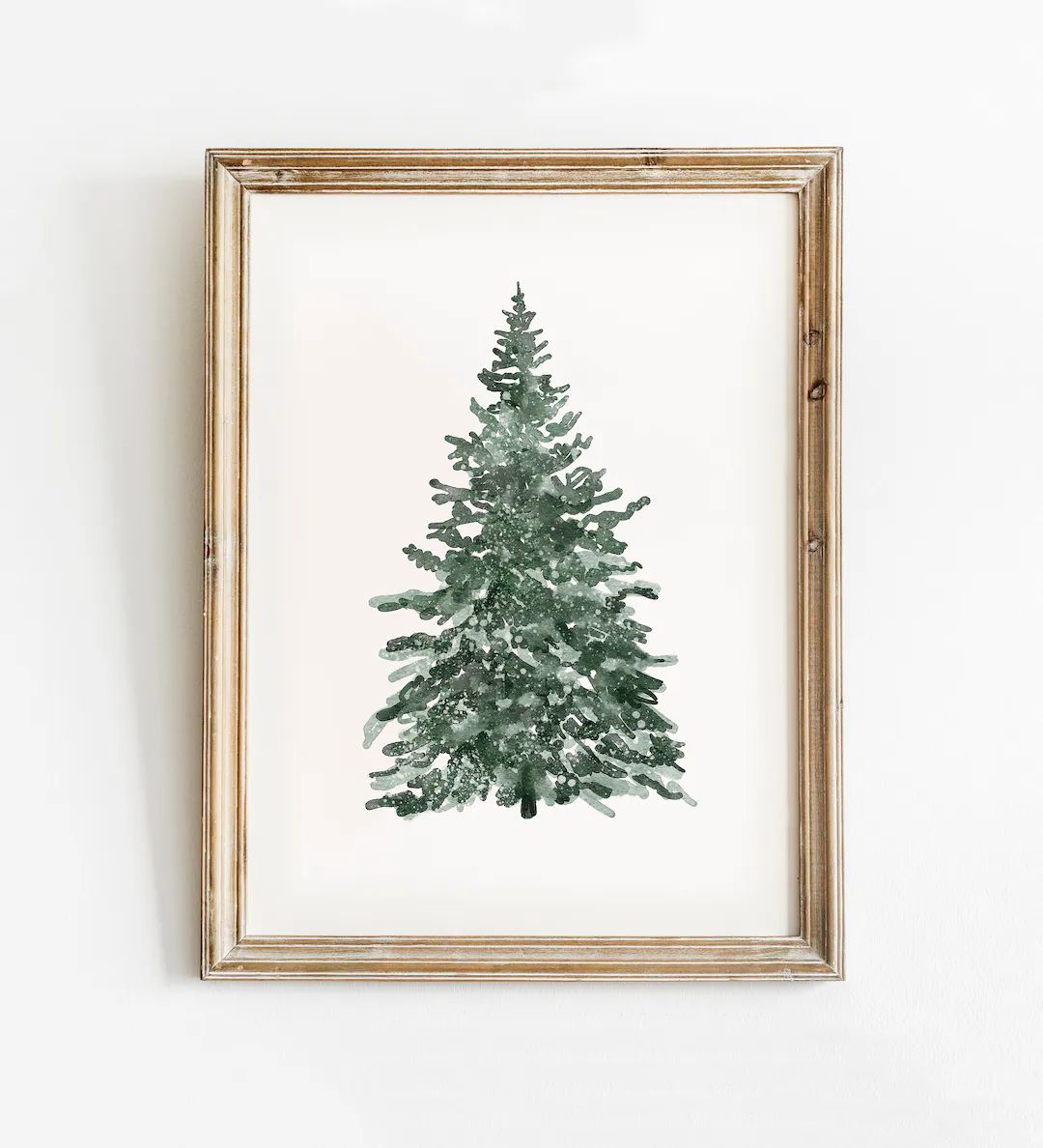 Christmas Tree Print Christmas Printable Wall Art Vintage - Etsy | Etsy (US)