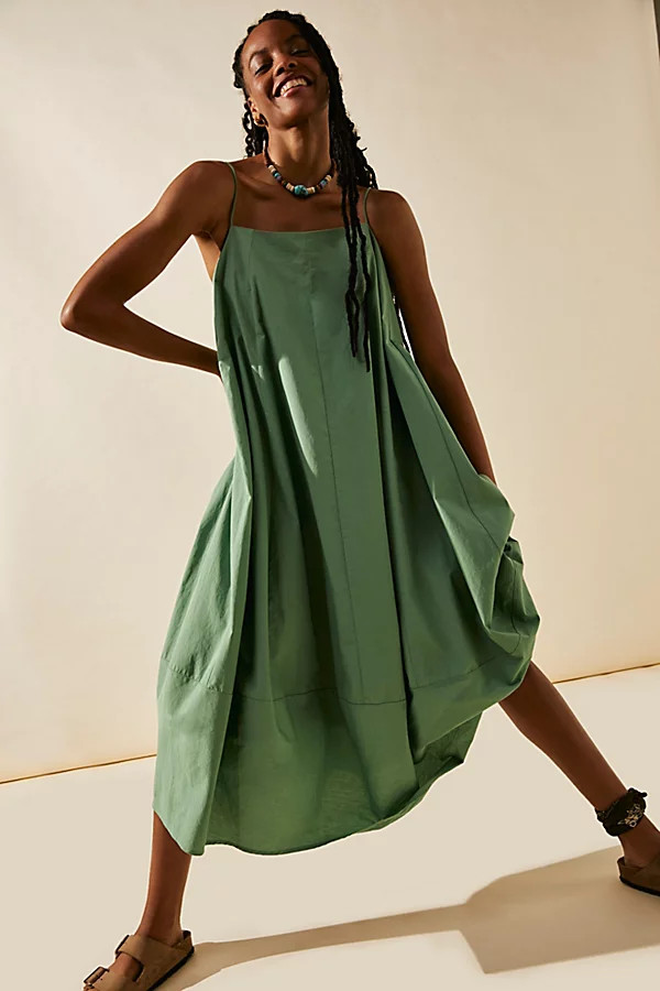 Struttin' Midi Dress by Free People, Sea Fern, L | Free People (Global - UK&FR Excluded)