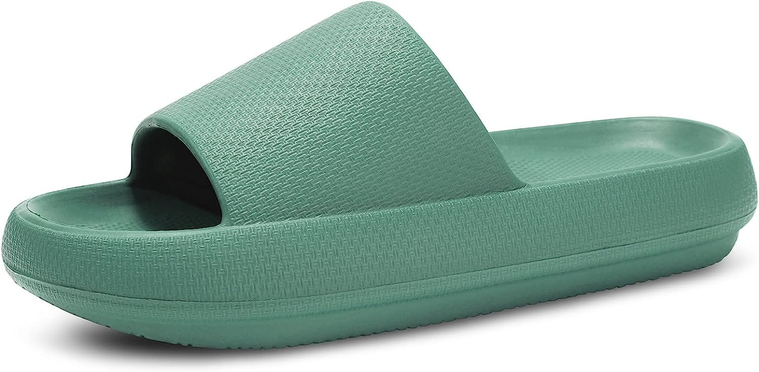 welltree Cloud Slides for Women Men Pillow Slippers Non-Slip Bathroom Shower Sandals Soft Thick S... | Amazon (US)
