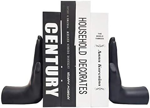Hand Bookends, Universal Economy Decorative Bookends, Heavy Book Ends Supports for Books, 8.5x6.8x3. | Amazon (US)