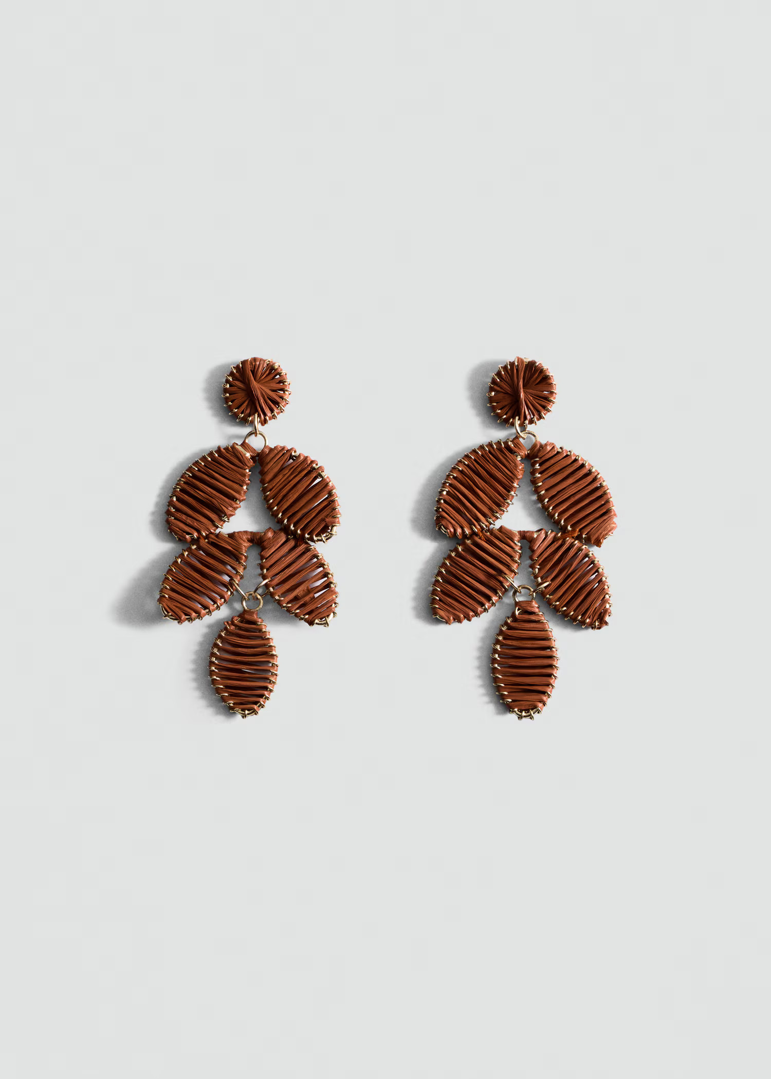 Long floral-design earrings - Women | MANGO USA | Mango (US/MX/AU)