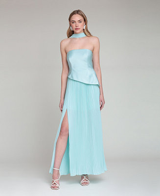 Women's Strapless Bodice Chiffon Combo Dress | Macy's