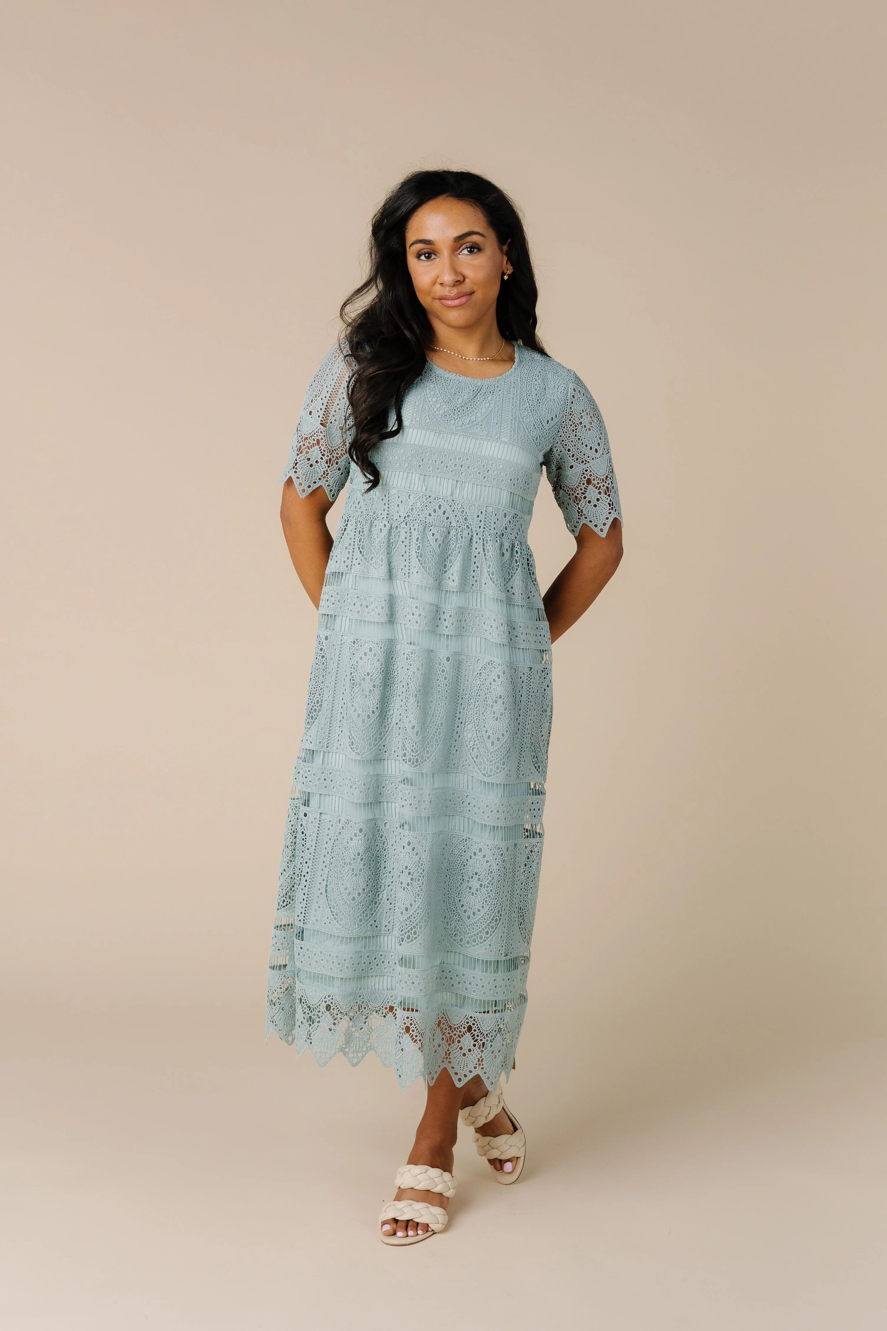 Concerto Lace Dress - Seafoam | Called To Surf
