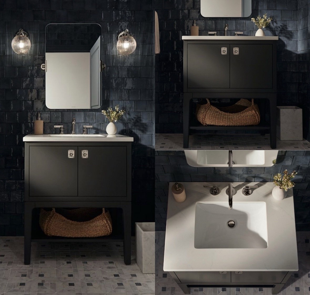 Kohler’s Black Friday extends to Dec. 15th. This dark grey vanity, inspired by mid-century modern design, features elegant drop-ring pulls and an open bottom shelf for extra storage. The vintage-inspired, jewel-like pendant light completes the look. ✨


#bathroomvanity #bathlighting #kohler #midcenturymodern #bathroomdesign #blackfridaydeals #LTKCyberWeek

#LTKHoliday #LTKHome #LTKSaleAlert