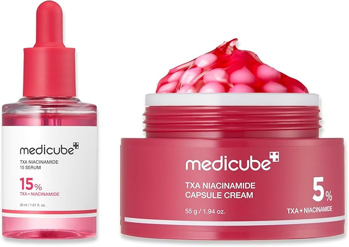 medicube TXA Glow & Care Duo: TXA+Niacinamide 15% Glow Facial Serum and TXA+Niacinamide Capsule C... | Amazon (US)