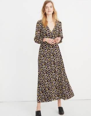 Wrap-Front Maxi Dress in French Floral | Madewell