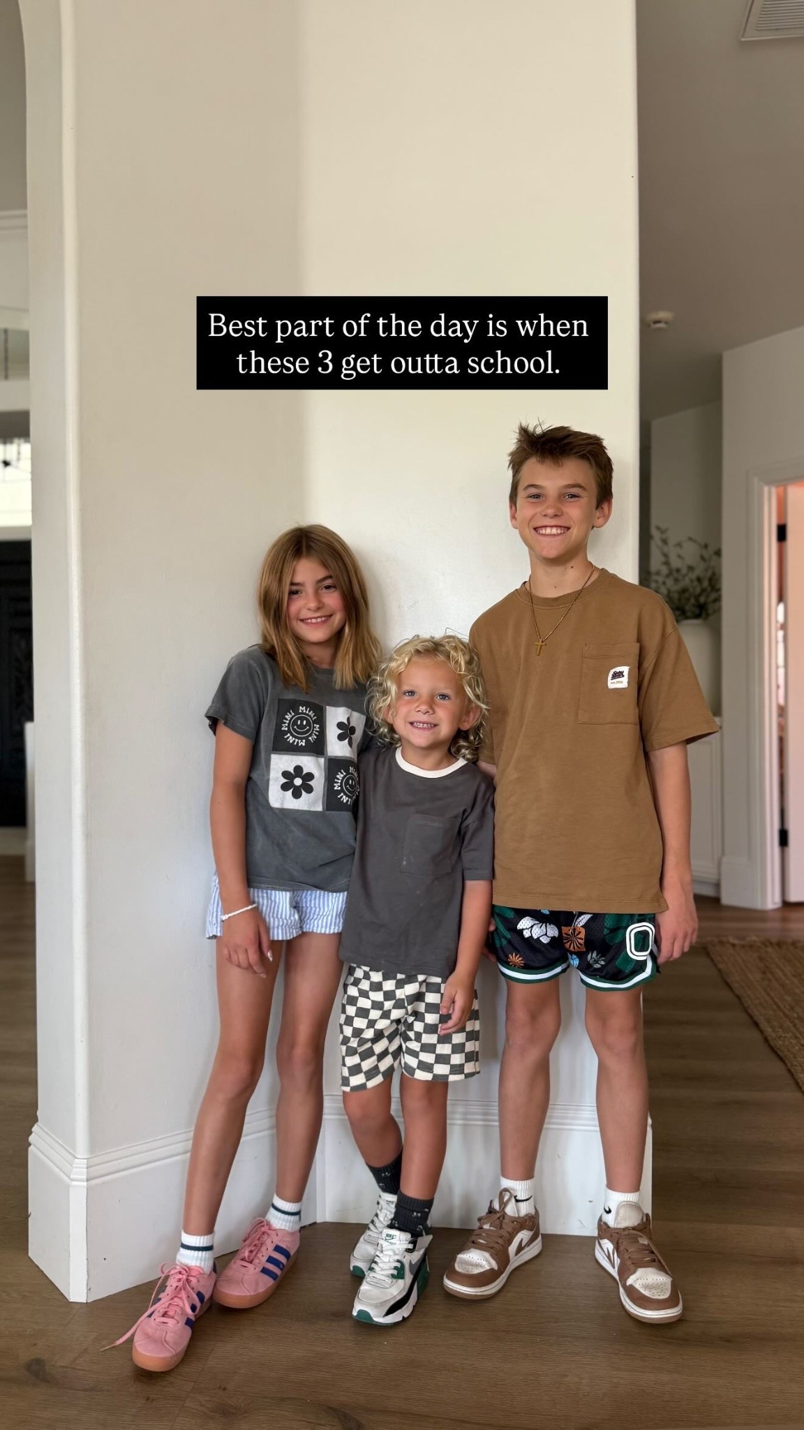 Best part of the day is when these 3 get outta school. Kollys shirt is my slyfox collab years ago, boss man’s shorts are Overtime - hip floral mesh short! 

#LTKStyleTip #LTKSeasonal #LTKKids